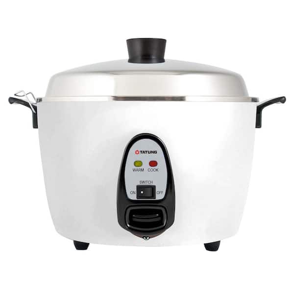 Photo 1 of 1.14 Qt. White Electric Multi-Cooker with Stainless Steel Pot