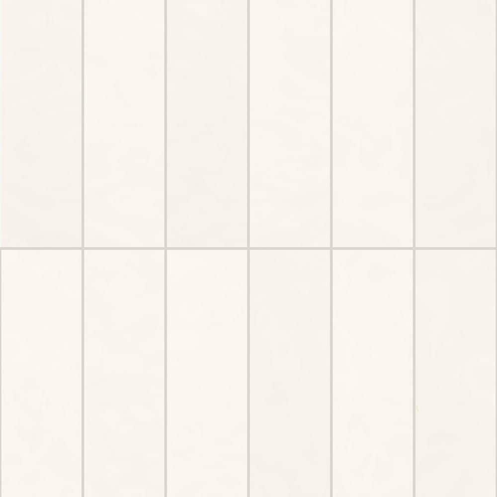 Radiance White Wedding Glossy Glazed Ceramic Wall Tile, 2.5 in. x 8 in. (10.76 sq. ft./case) price history on PriceWatchPro