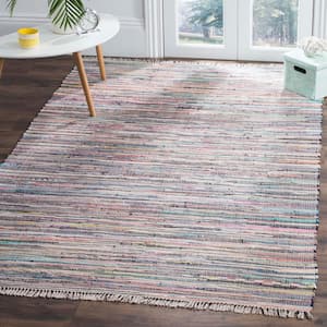 Rag Rug Gray/Multi 9 ft. x 12 ft. Striped Area Rug