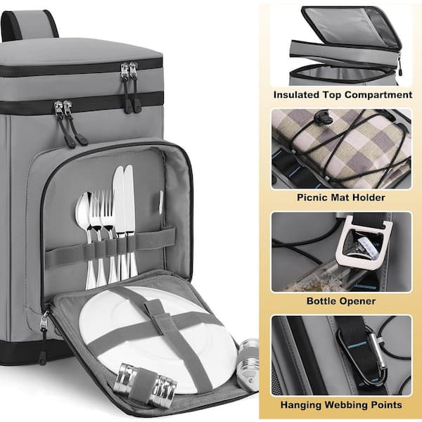 Large Waterproof Insulated Cooler Backpack for Men & Women, Leak Proof Cooler Amazon.com: Hulongo Large 52cans Waterproof Insulated Cooler  main image 2