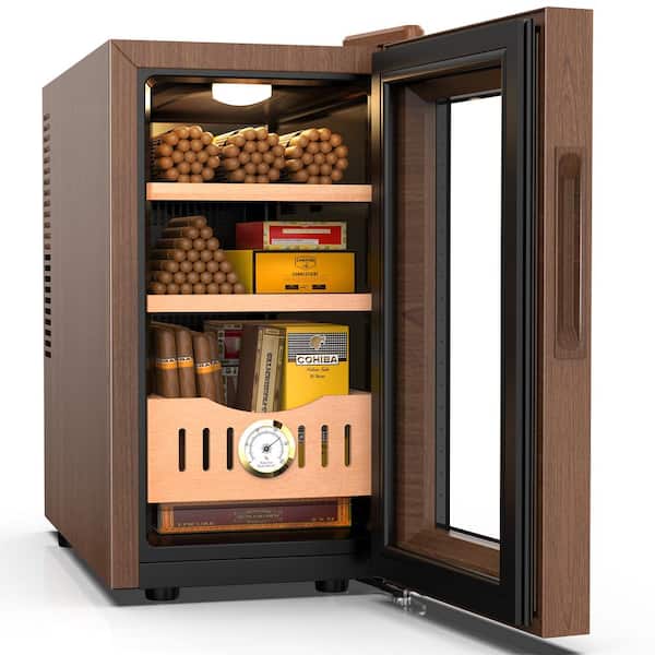Mojgar 26L Electric Humidor 200-Counts Cigar Humidor with Hygrometer Heating and Cooling Control, Electric Cooling Wine Chiller