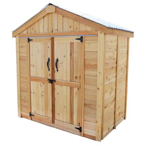 6 ft. W x 4 ft. D Cedar Wood Shed Space Master with Double Doors (24 sq. ft.)