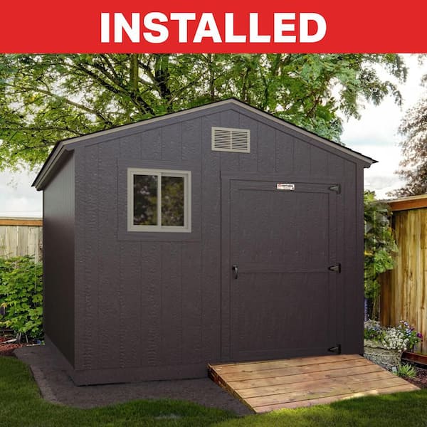 Professionally Installed Tahoe Series Modesto 10 ft. W x 12 ft. D Wood Storage Shed 7 ft. High Sidewall (120 sq. ft.)