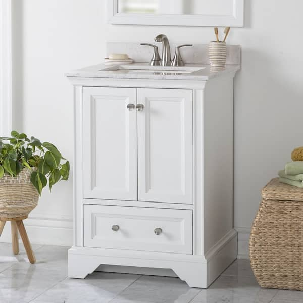 Home Decorators Collection Stratfield 24 In W X 22 In D X 39 In H   Home Decorators Collection Bathroom Vanities With Tops Sf24p2v22 Wh 64 600 