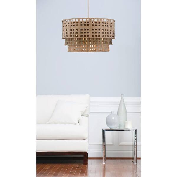 Good Lumens by Madison Avenue 4-Light Brushed Nickel Pendant with