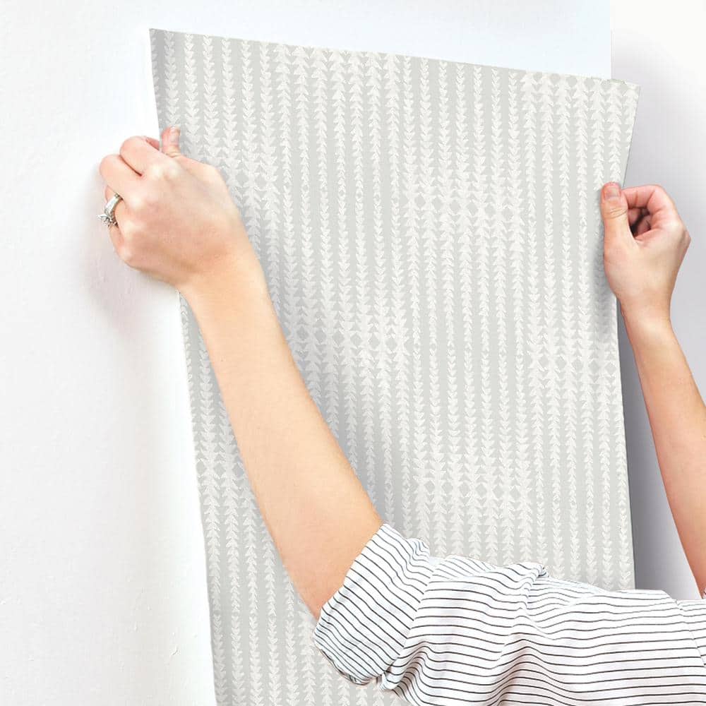 Magnolia Home Modern Grey Triangle Pre-pasted Wallpaper