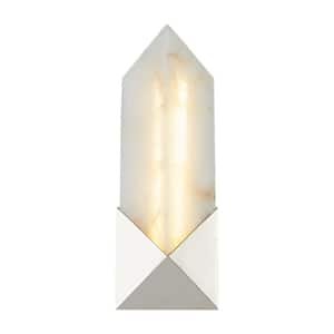 Caesar 12-in 1 Light 11-Watt Polished Nickel/Alabaster Integrated LED Vanity Light