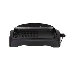 204 sq in. Black Non-Stick Smoke-Less Electric Indoor Grill with Large Cooking Surface