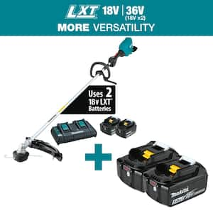 LXT 18V X2 (36V) Lithium-Ion Brushless Cordless String Trimmer Kit (5.0 Ah) with LXT 18V Battery 5.0 Ah (2-Pack)