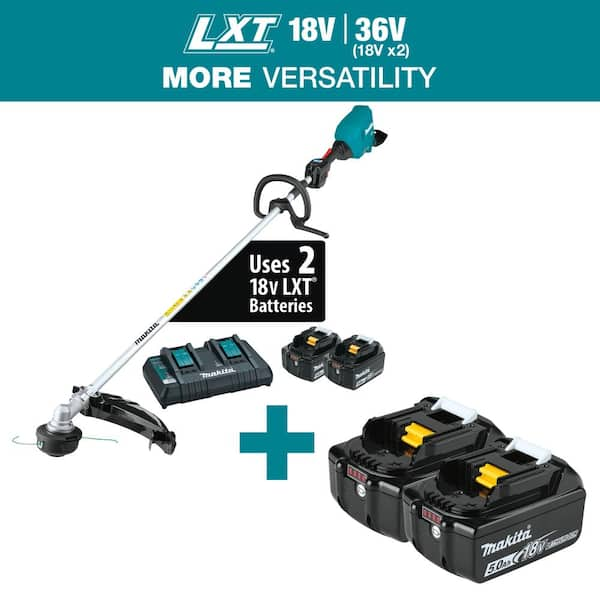 Makita Lxt 18v X2 36v Lithium Ion Brushless Cordless String Trimmer Kit 50 Ah With Lxt 18v 0795