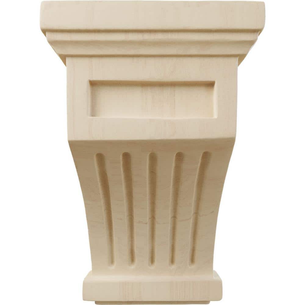 Fluted Rubberwood 7" Decorative Corbel