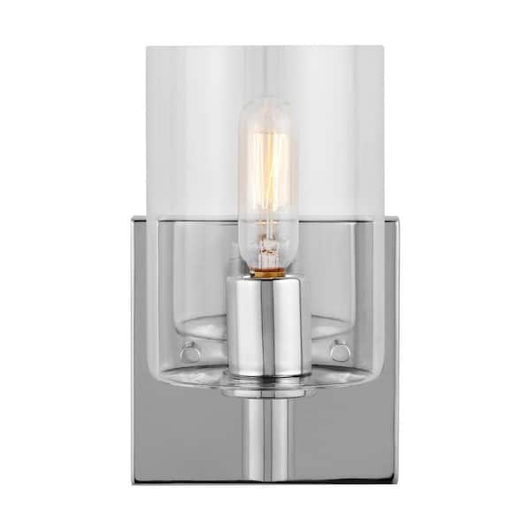 Generation Lighting Fullton Modern 1-Light LED Indoor Dimmable Chrome ...