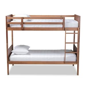 Elsie Walnut Twin Bunk Bed