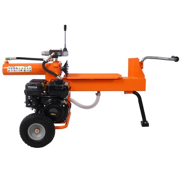 20-Ton Horizontal Gas Log Splitter with 7HP Engine-Portable Full-Beam Design, Ideal for Firewood & Forestry Tasks