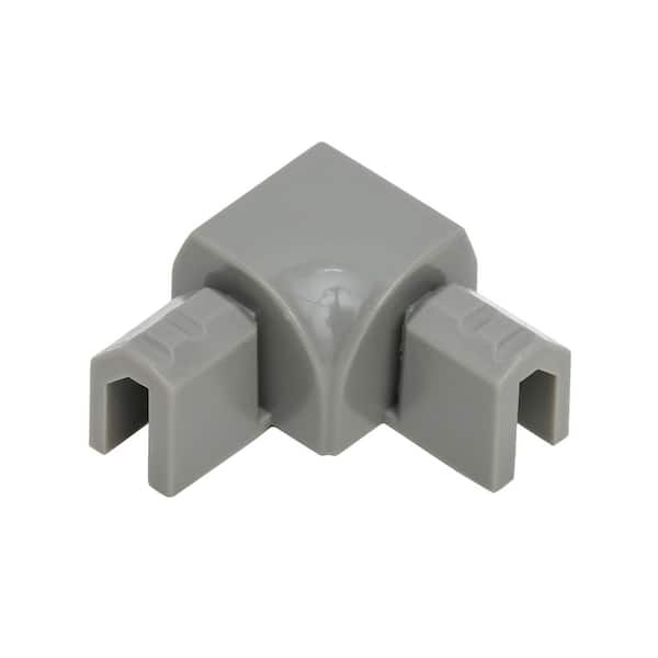Stone Gray 3/8 in. Bullnose Inside Corner Tile Edging Trim, 2 Pack