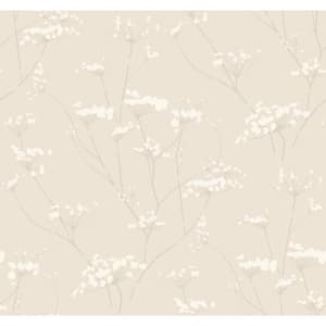 Cream Enchanted Unpasted Paper Wallpaper, Matte 27 in. by 27 ft.
