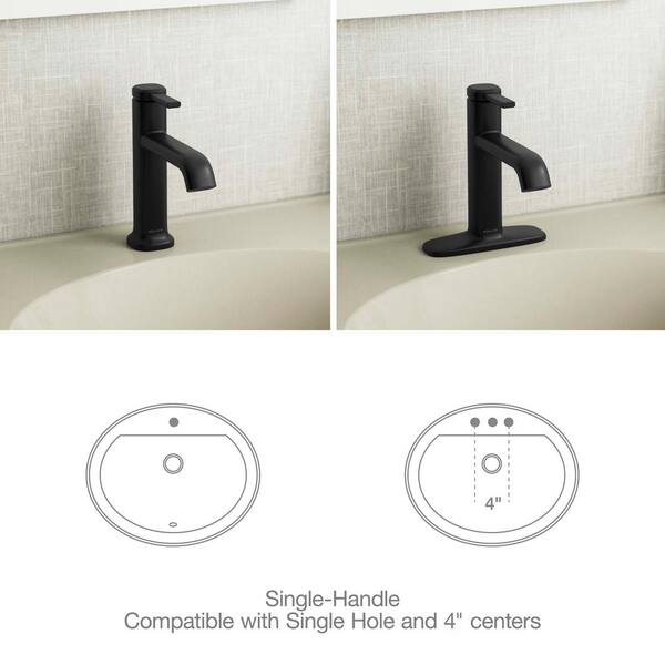 KOHLER Ashan Single Hole Single-Handle Bathroom Faucet in Matte 