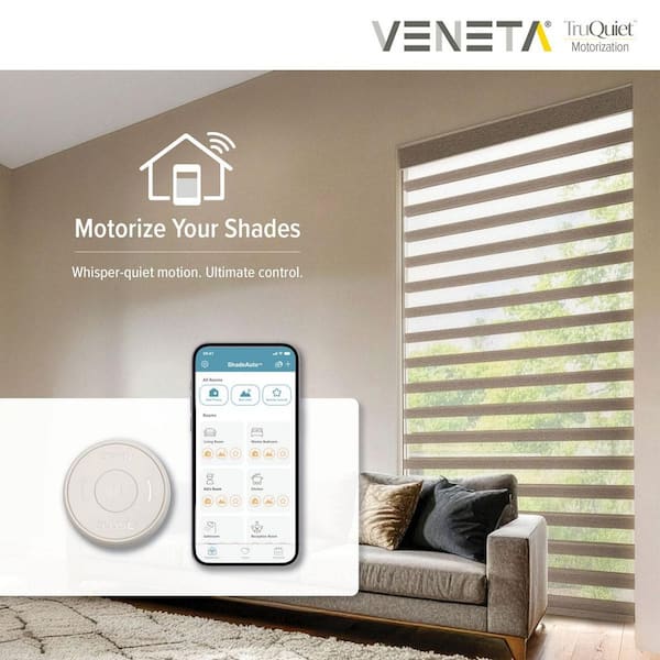 TruQuiet™ Motorized Sheer Shade in Light Filtering or Room Darkening Fabric