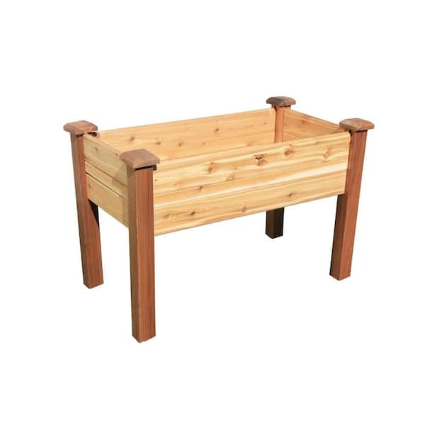 Gronomics 48 in. x 24 in. Unfinished Cedar Elevated Garden Bed