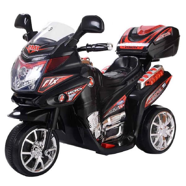 HONEY JOY 6-Volt Electric Toy Motorcycle Kids Ride On Car Battery Powered 3 Wheel Bicycle Black