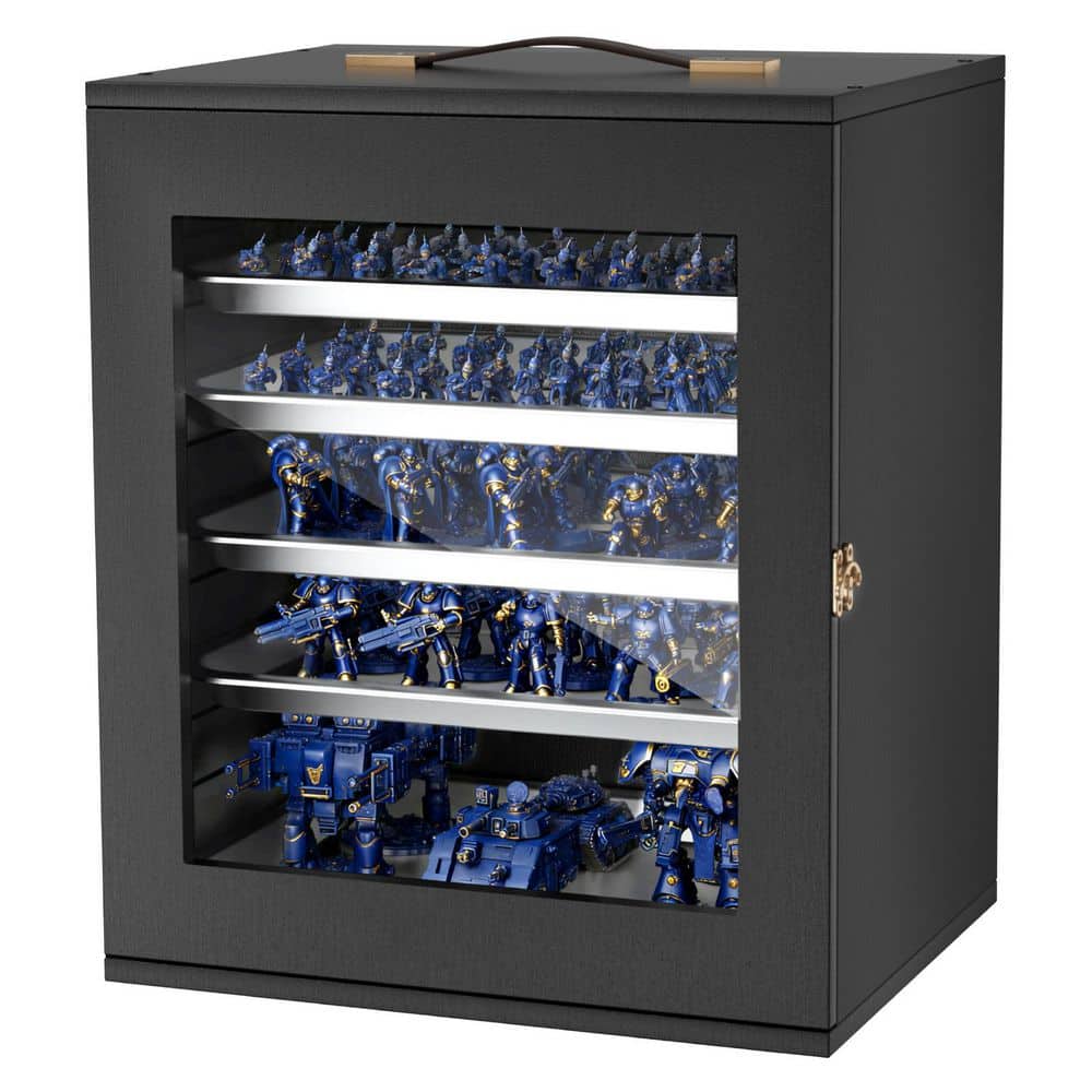 Miniatures Storage Case, Fits 1:2500-1:3500 Scale Models, Wooden Display Holder with 5-Tray and 13-Slots, 15 Gal. price history on PriceWatchPro