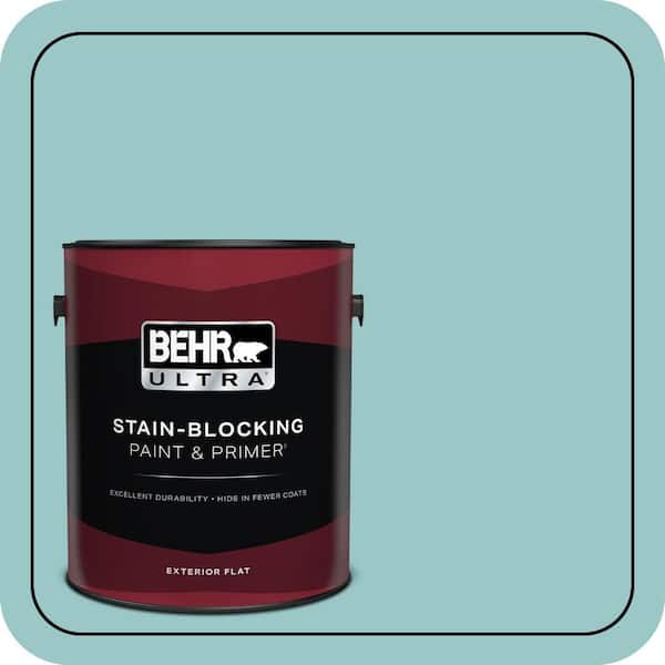 BEHR ULTRA 1 gal. #MQ6-08 Aquifer Flat Exterior Paint & Primer