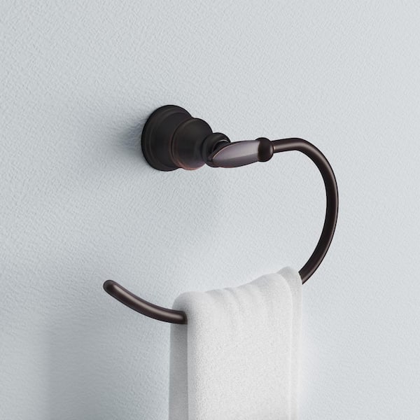 Avalon Wall Mounted Open Towel Ring in Tuscan Bronze