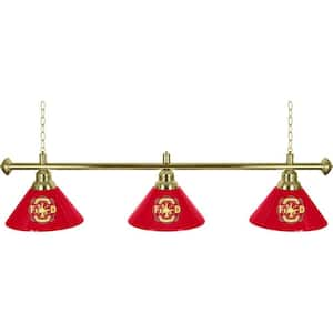 Fire Fighter 3-Light Red Billiard Lamp