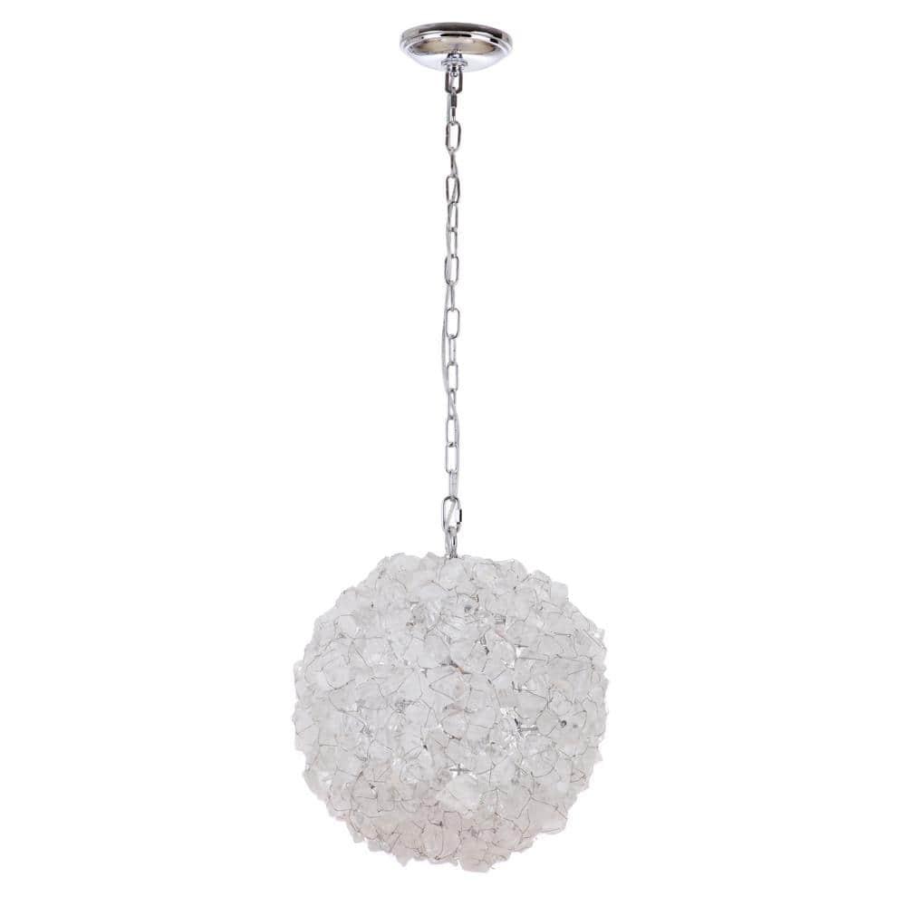 Roxx 100-Watt 1-Light Chrome Finish Dining/Kitchen Island Pendant with Quartz Crystal Shade, No Bulbs Included price history on PriceWatchPro