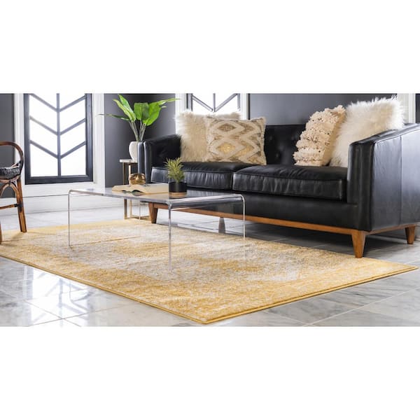 Bromley Midnight Yellow 6 ft. x 9 ft. Area Rug