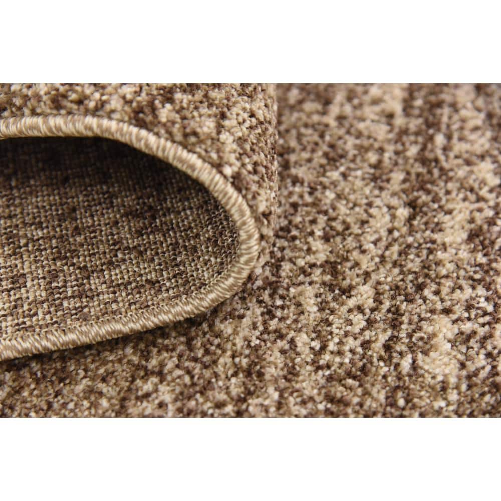 Modern Beige & Ivory Easy-Care Synthetic Area Rug - 5' x 8'