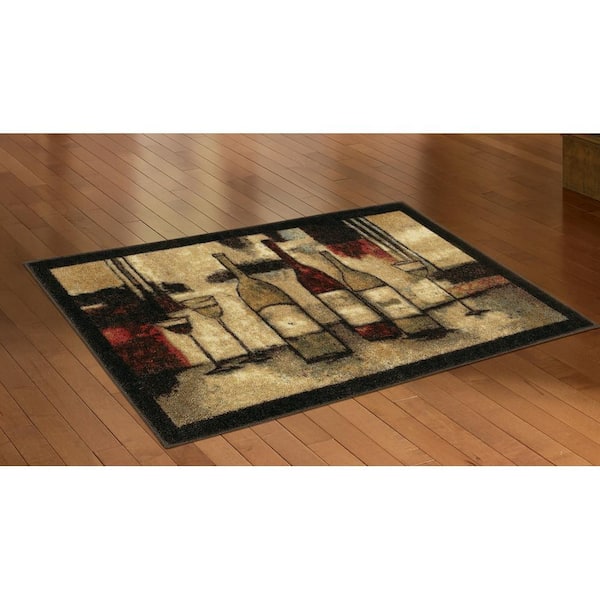 Mohawk Home Wine And Glasses Brown 1 Ft, Mohawk Home Rugs Kitchen