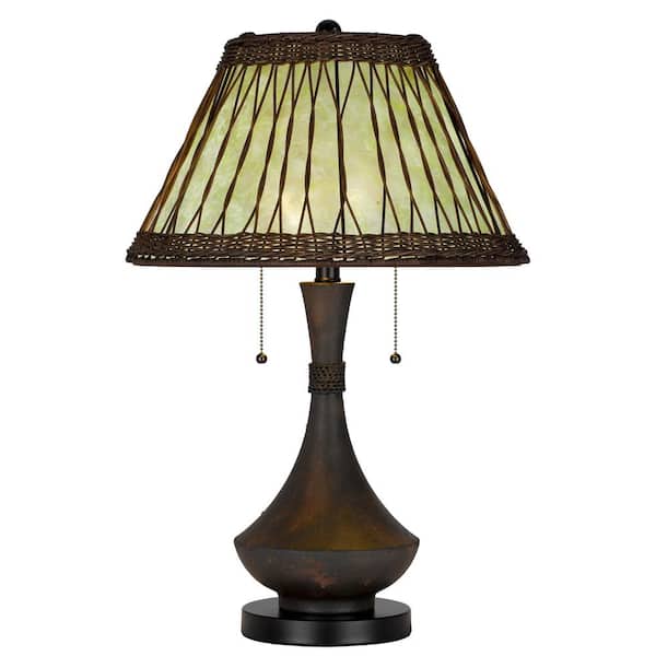 CAL Lighting 25.5 in. H Dark Bronze Resin and Metal Table Lamp