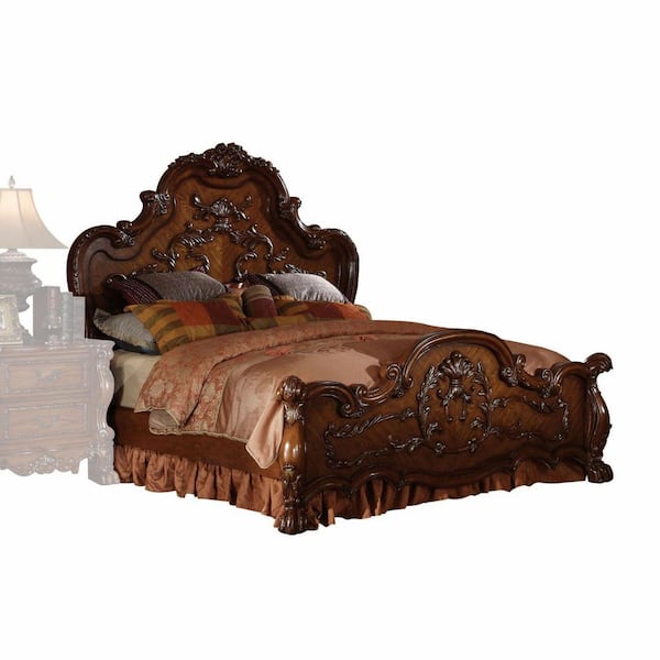 Acme Louis Philippe Eastern King Bed in Cherry : Home & Kitchen 