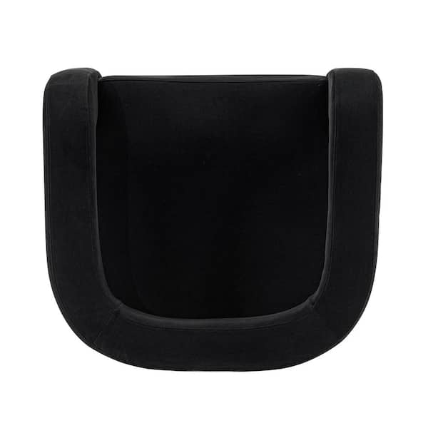 Manhattan Comfort Modern Amirah Velvet Accent Chair in Black - Set of 2 Manhattan Comfort Modern Amirah Velvet Accent Chair in Black - Set of 2
