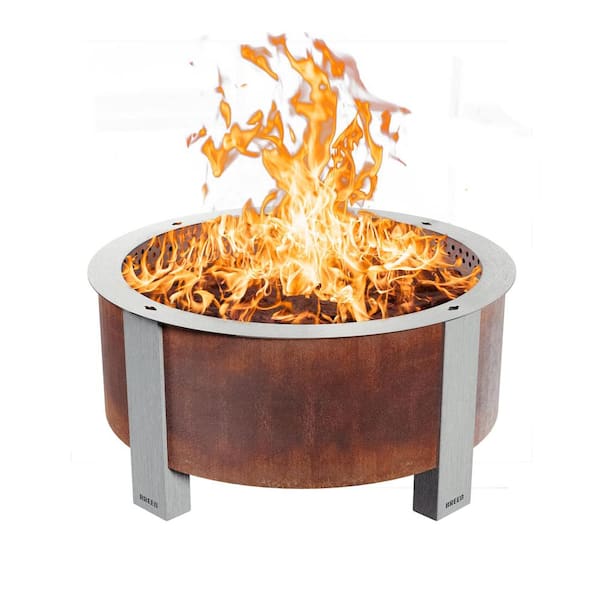 Breeo X Series 42 Smokeless Fire Pit in Corten Steel