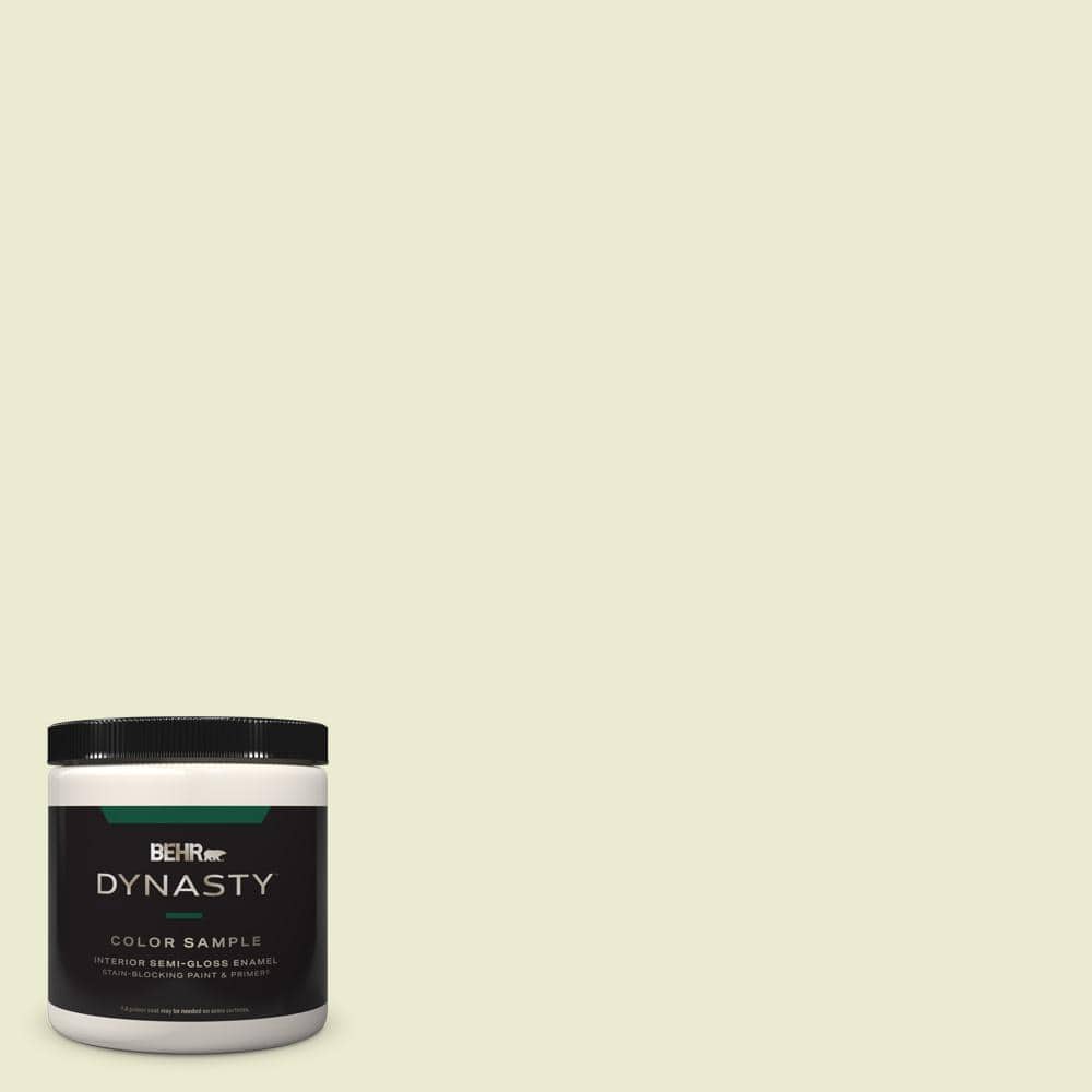 BEHR DYNASTY 8 oz. 410E2 Celery Ice SemiGloss Enamel StainBlocking