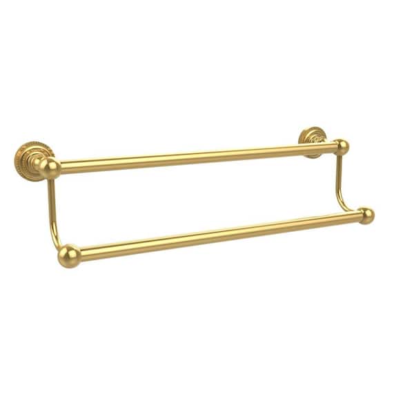 Allied Brass Dottingham Collection 24 in. Double Towel Bar in Polished Brass