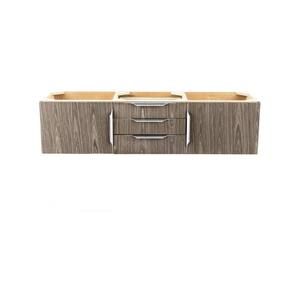 Mercer Island 58.8 in. W x 19.5 in. D x 15.5 in. H Bath Vanity Cabinet Only in Ash Gray
