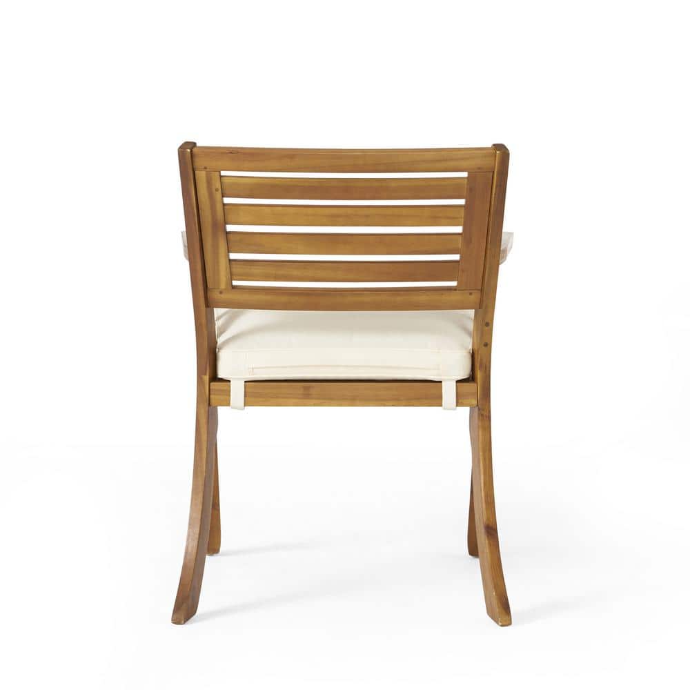 Hermosa 5-Piece Teak Finish Acacia Wood Patio Dining Set with Cushions