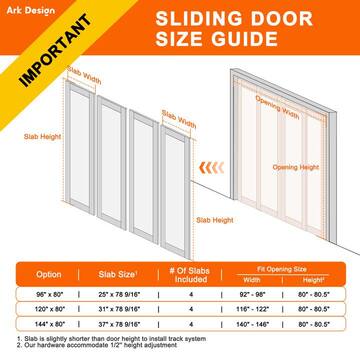 96 in. x 80 in. 5-Lite White Tempered Frosted Glass Closet Sliding Door with Hardware