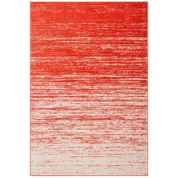 SAFAVIEH Adirondack Orange/Gray 5 ft. x 8 ft. Solid Color Striped Area Rug