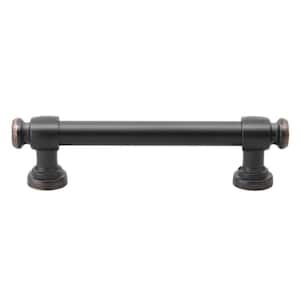 3-3/4 in. Center-to-Center Oil Rubbed Bronze Modern Solid Steel Euro Cabinet Bar Pull (10-Pack)