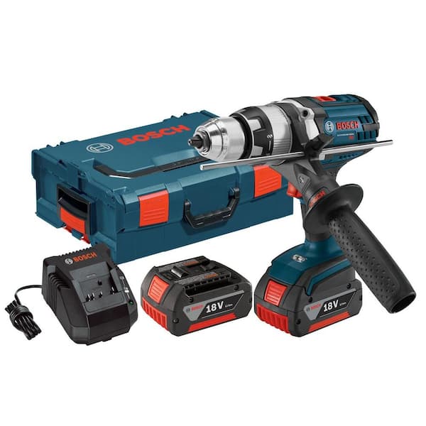 Bosch 18 Volt Lithium-Ion Cordless 1/2 in. Variable Speed Brute Tough Hammer Drill/Driver Kit with Hard Case