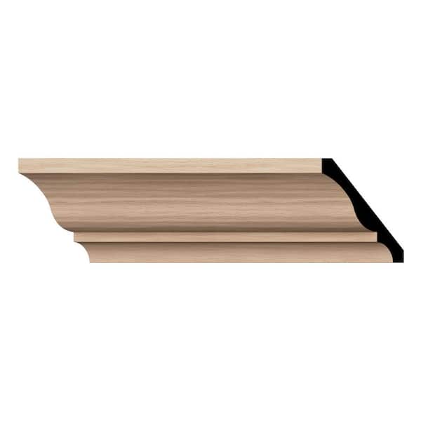 Ekena Millwork WM48 0.56 in. D x 4.25 in. W x 96 in. L Wood (Red Oak) Crown Molding