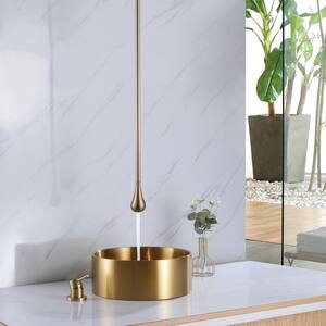 Single-Handle Ceiling Mount Bathroom Faucet in Brushed Gold