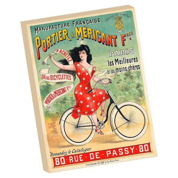 VENICE BEACH Collections Manufacture Francaise Marque De Fabrique Portier Merican Vintage Cycling Unframed, Grotto Studios Print 24 in. x 18 in.
