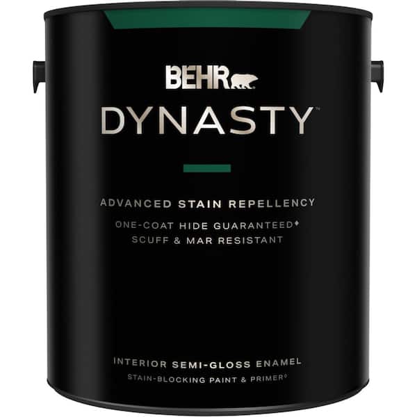 BEHR DYNASTY 1 gal. Medium Base Semi-Gloss Enamel Interior Stain-Blocking Paint and Primer