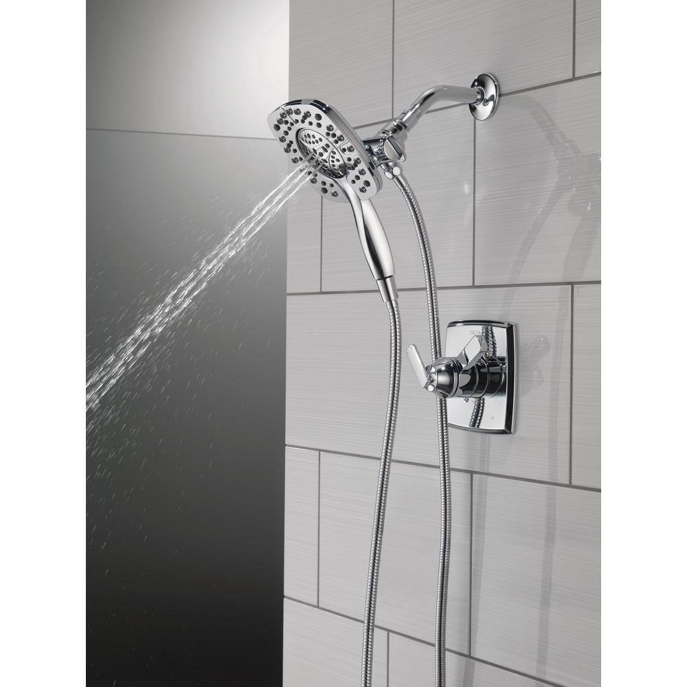 Chrome Dual-Function Handheld Shower Faucet Set with Pulse