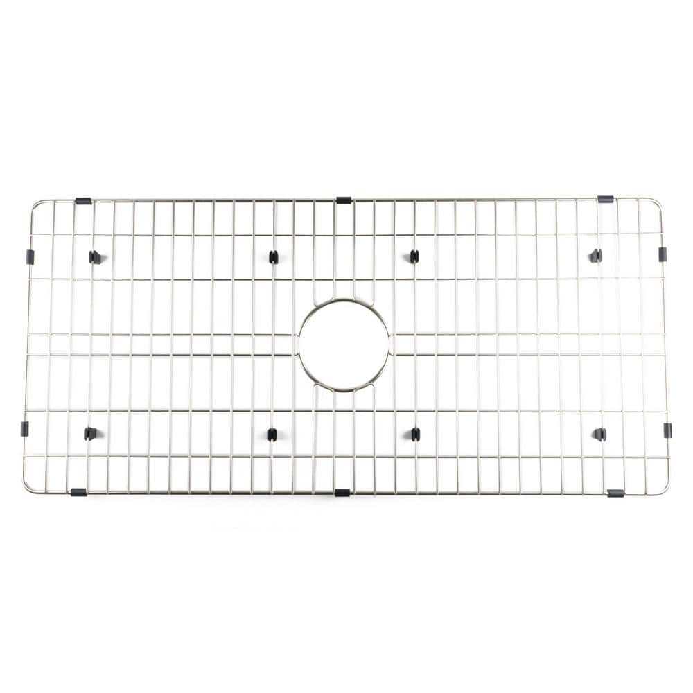 Brushed Stainless Steel Kitchen Sink Grid with Plastic Feet